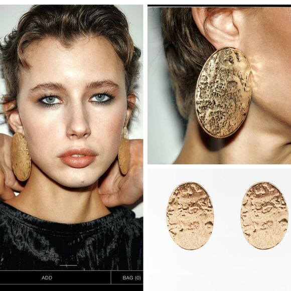 ZARA TEXTURE EARRINGS - Picture 1 of 4